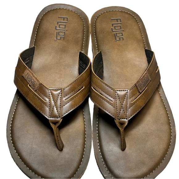 Flojos Men’s Thong Slip On Comfort Slippers Flip-Flop Size 12M - Picture 1 of 17